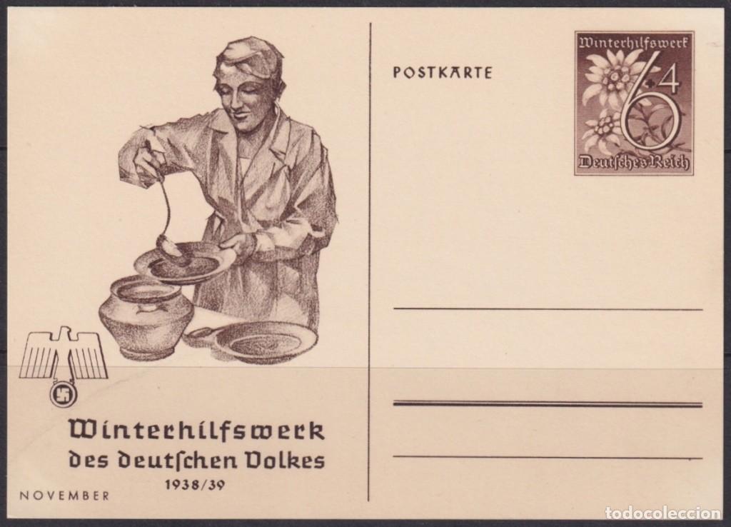 Sellos: F-EX66713 GERMANY 1939 6pf WWII WINTERHILFSWECK POSTAL STATIONERY NOV WOMAN KITCHEN.