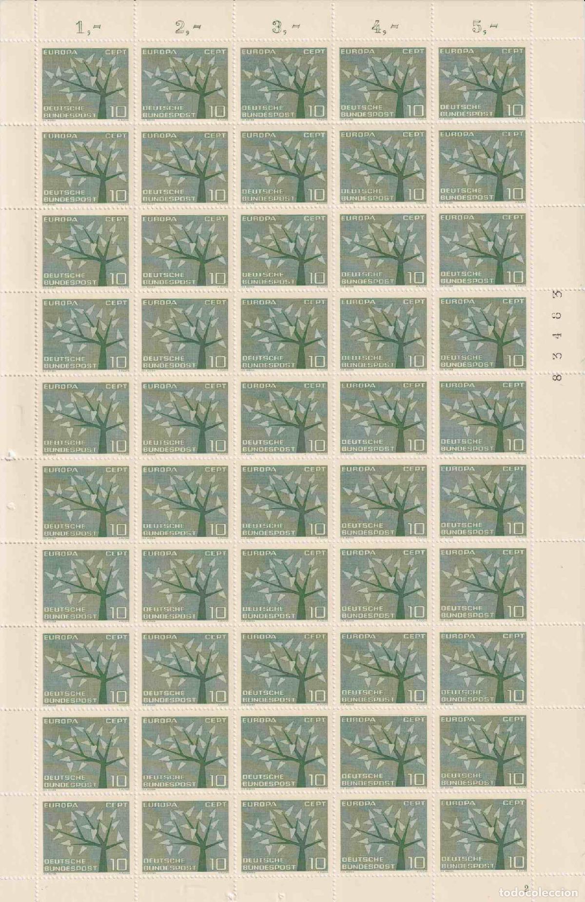 Selos: F-EX62256 GERMANY MNH 1962 EUROPA CEPT COMPLETE 50 SHEET.