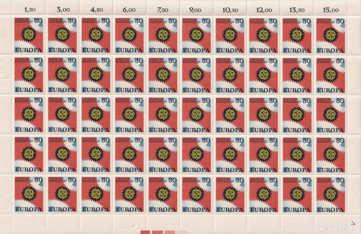 Selos: F-EX62254 GERMANY MNH 1967 EUROPA CEPT COMPLETE 50 SHEET.