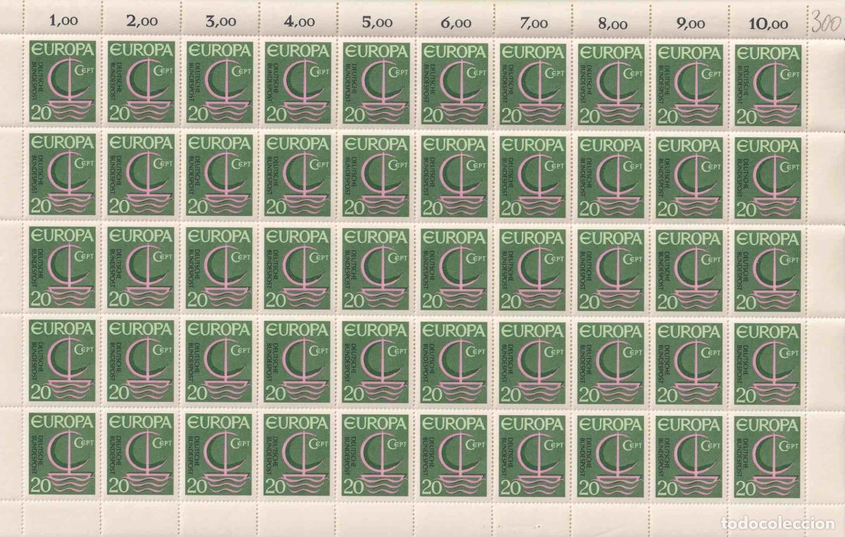 Selos: F-EX62253 GERMANY MNH 1966 EUROPA CEPT COMPLETE 50 SHEET.