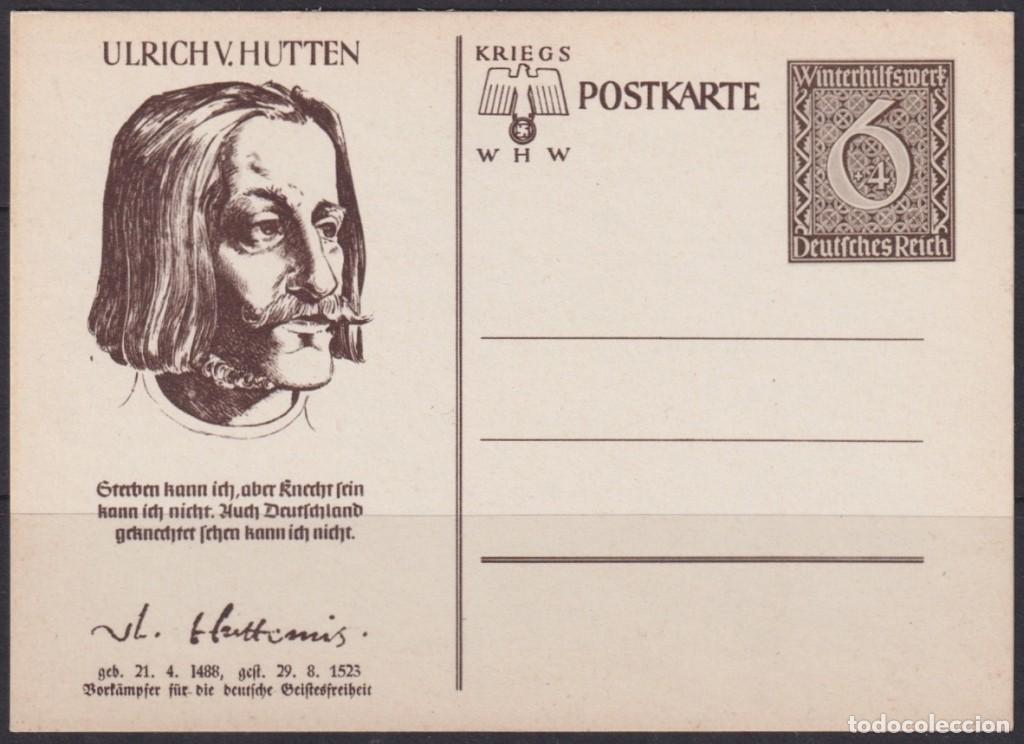 Selos: F-EX66717 GERMANY 1939 6pf POSTAL STATIONERY ILLUSTRATED ULRICH VON HUTTEN.