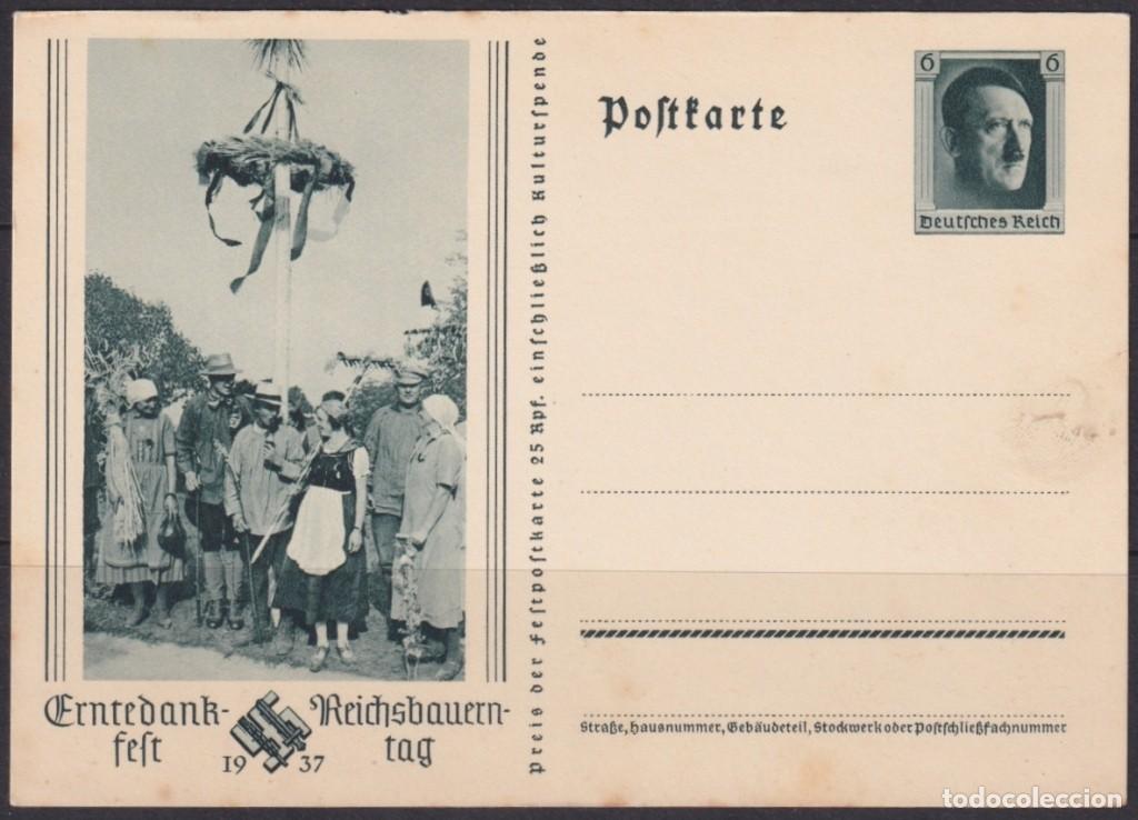 Selos: F-EX66624 GERMANY 1937 6pf POSTAL STATIONERY ILLUSTRATED.