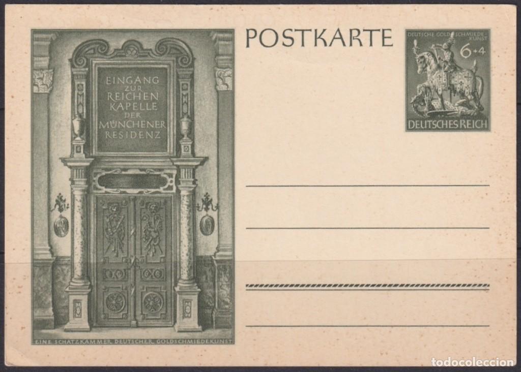 Selos: F-EX66960 GERMANY 1943 6pf POSTAL STATIONERY TEUTONIC KNIGHTS HORSEMAN.