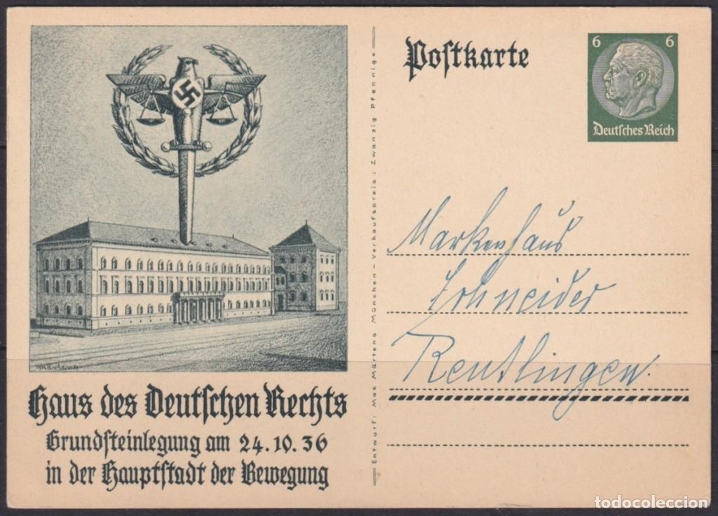 Sellos: F-EX66585 GERMANY 1936 POSTAL STATIONERY JUSTICE NEW BUILDING.