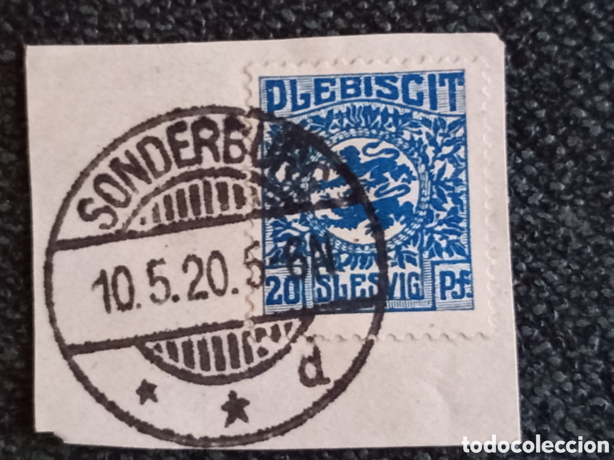 Sellos: Sello Plebiscito Schleswig 1920 - 20 Pf Azul Usado - Michel 6 Sonderburg