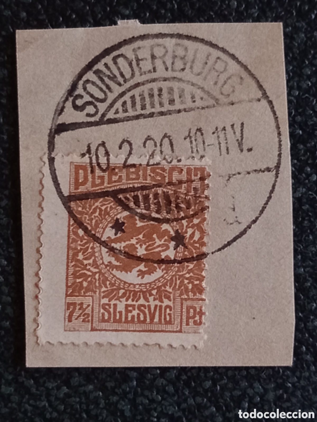 Sellos: Sello Schleswig Plebiscito 1920 7&frac12;pf Usado Sonderburg - Cat&aacute;logo Michel N&ordm; 3