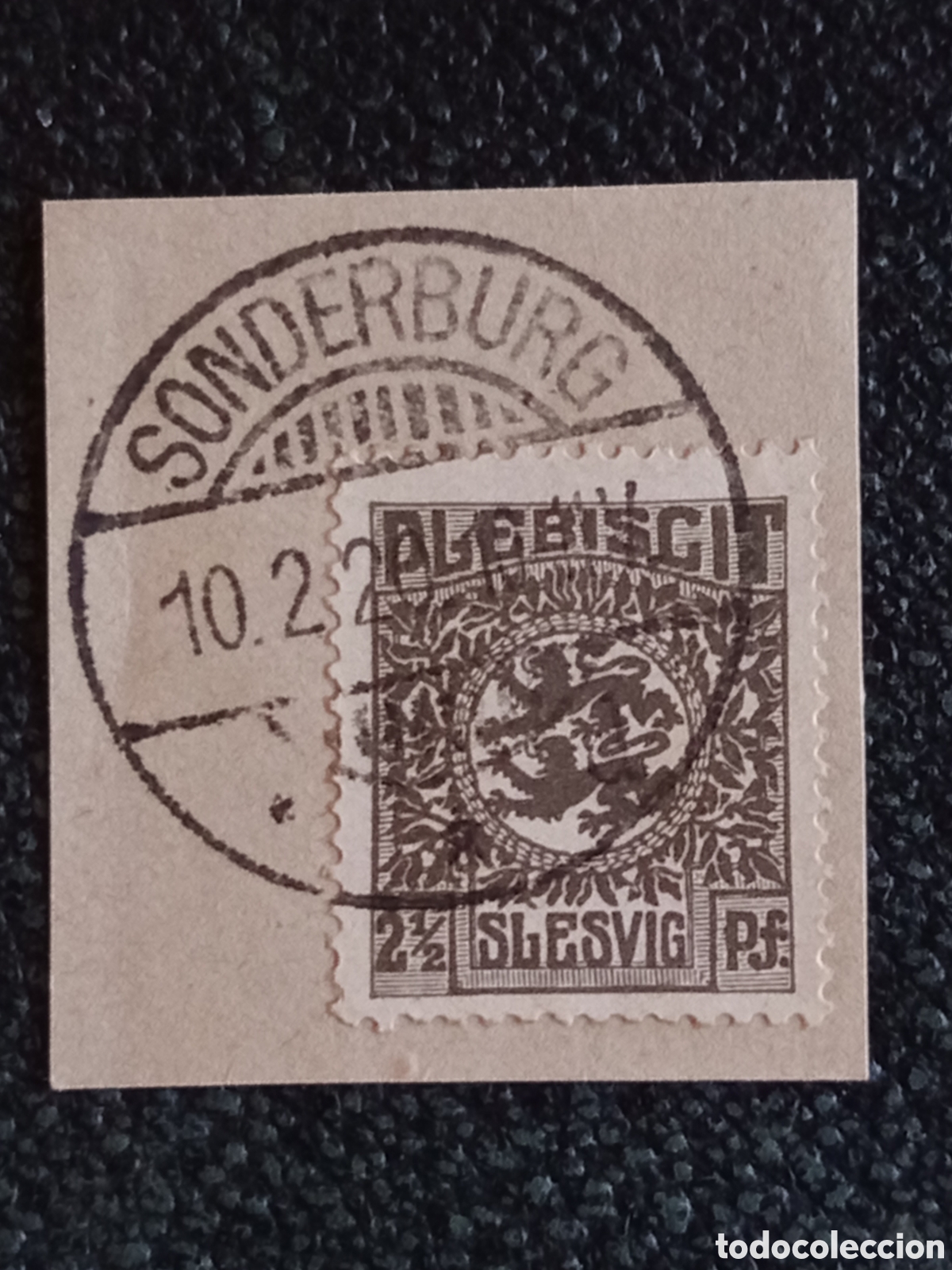Sellos: Sello Schleswig Plebiscito 1920 2&frac12;pf Usado Sonderburg - Cat&aacute;logo Michel N&ordm; 1