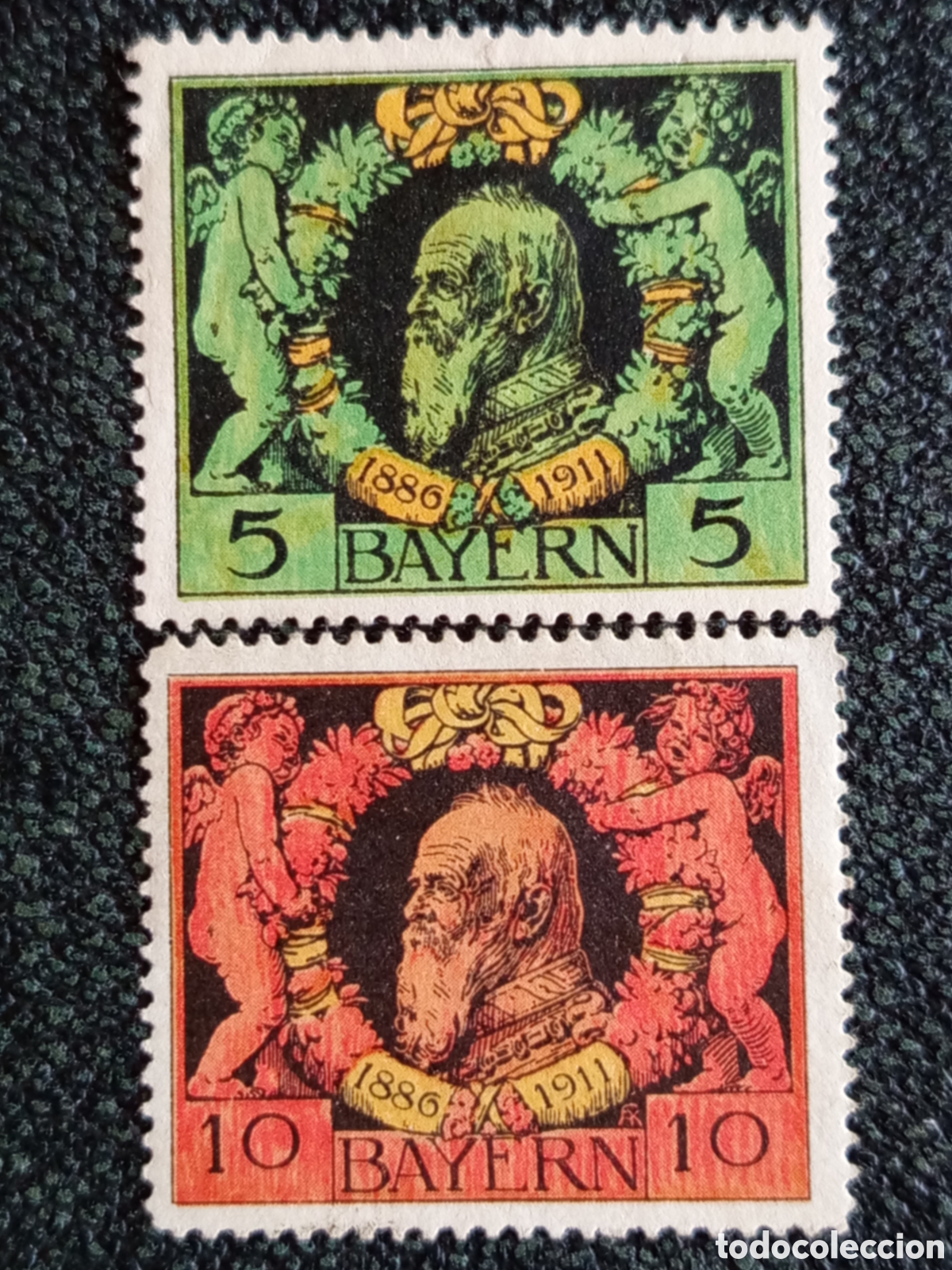 Sellos: Alemania 1911 Regencia Luitpold MH - Cat&aacute;logo Michel 92-93