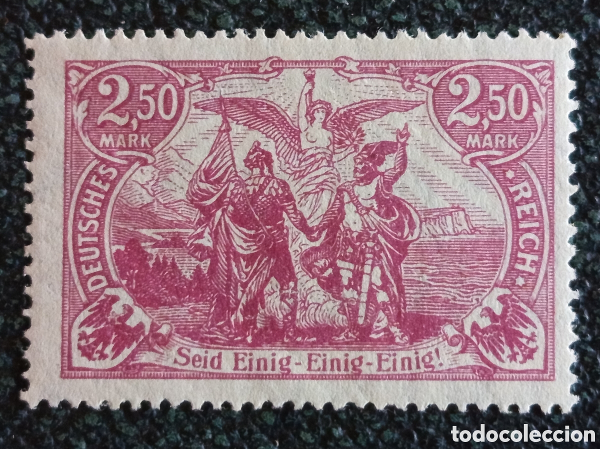 Sellos: Sello Alemania Deutsches Reich 1920 Seid Einig 2,50 Mark Michel 115 MH