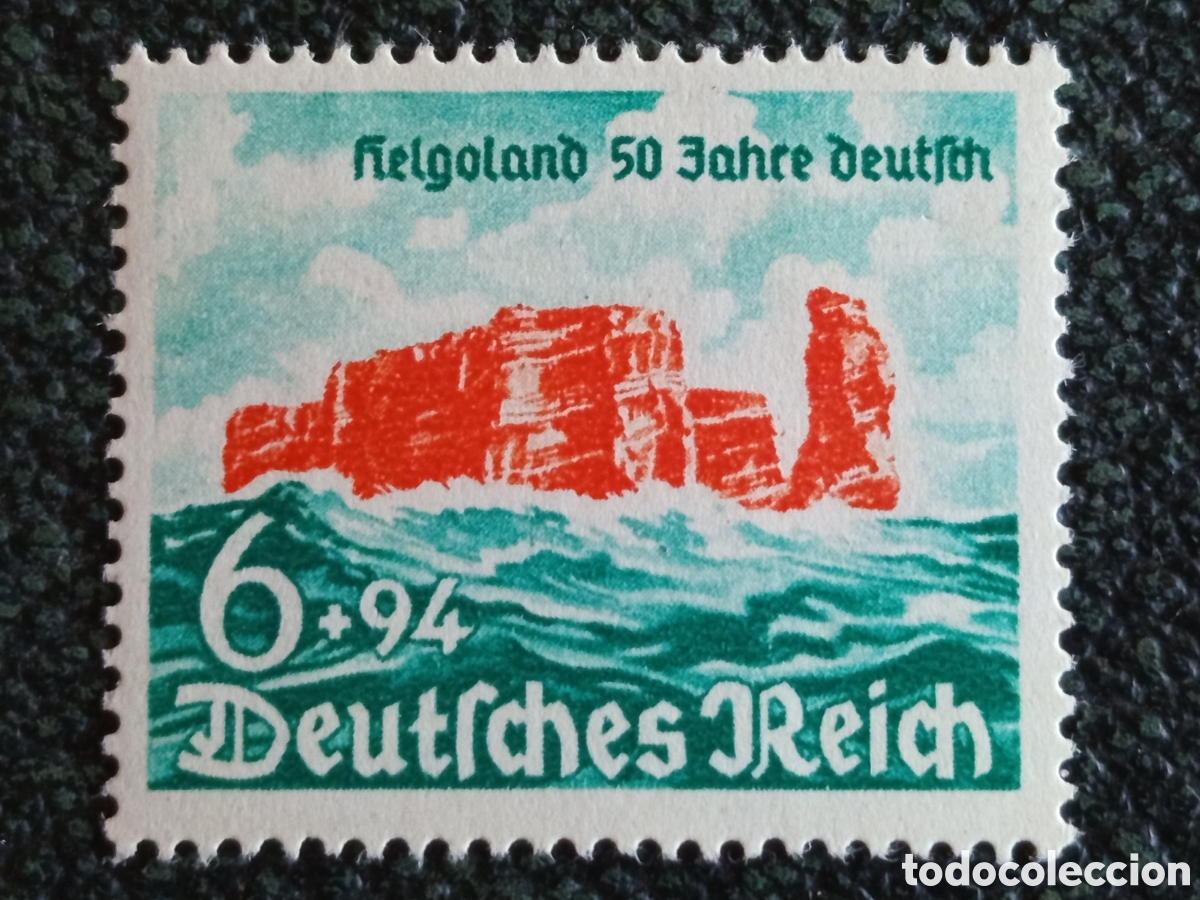 Sellos: Sello Alemania Deutsches Reich 1940 Helgoland 6+94 Rpf Michel 750 MH