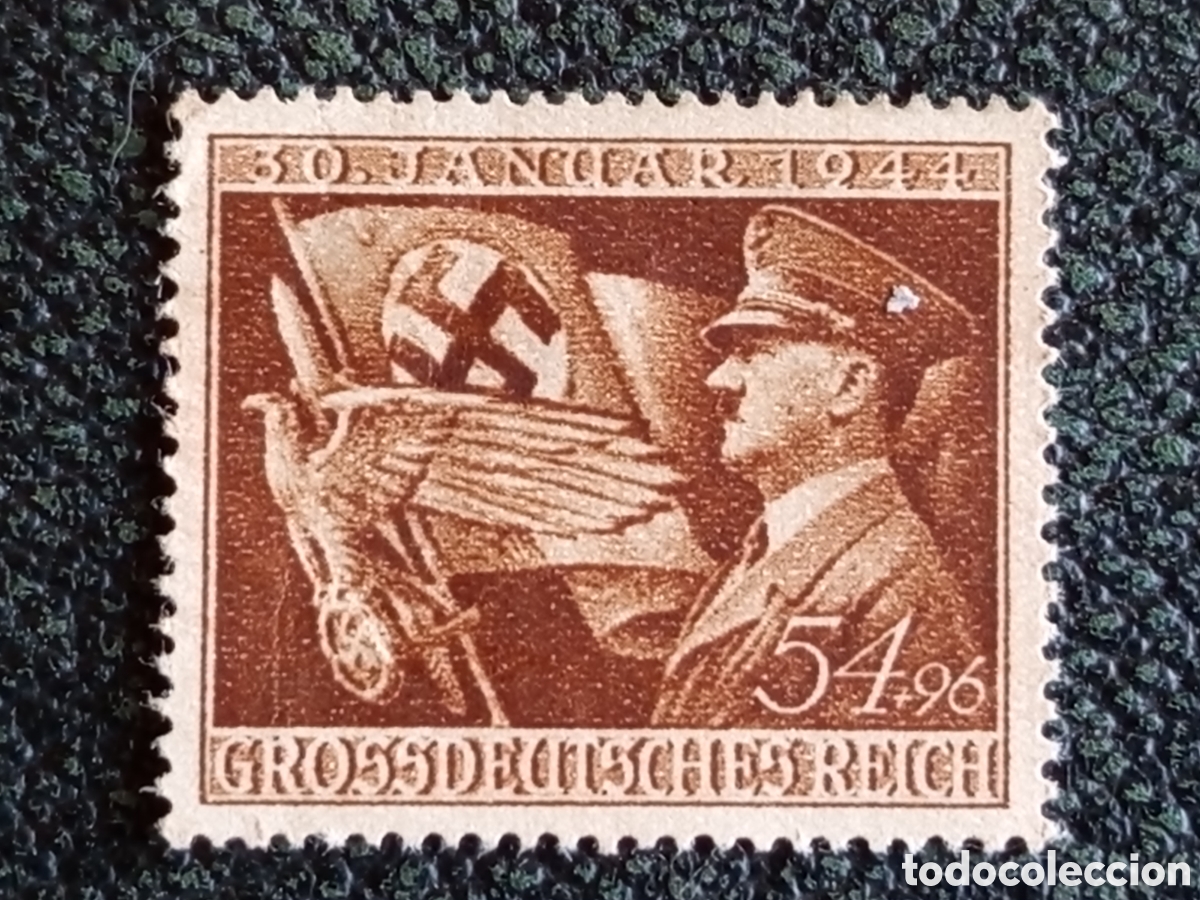 Sellos: Sello Alemania Gro&szlig;deutsches Reich 1944 Aniversario Hitler Michel 865 MH