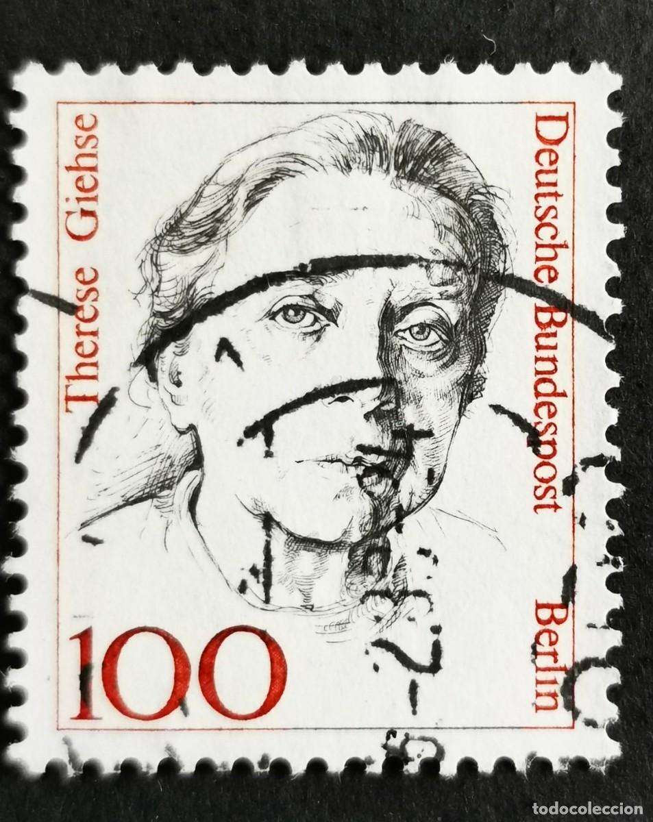 Sellos: SELLO ALEMANIA BERL&Iacute;N 1989, MUJERES ALEMANAS: TERESA GIESE (1898-1975), 100 PF. MICHEL: DE-BE 825