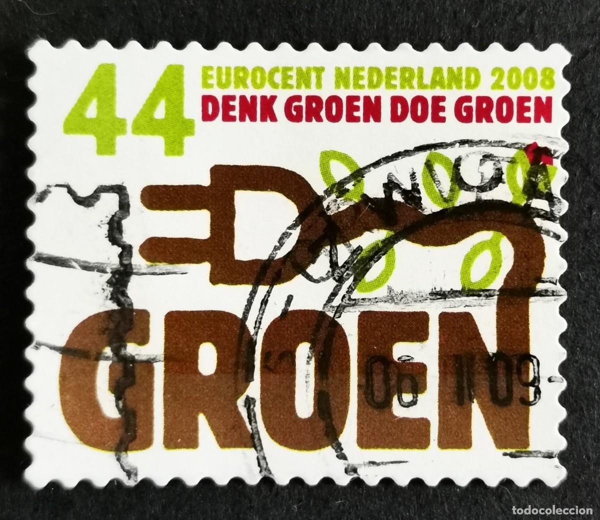Sellos: Sello Pa&iacute;ses Bajos 2008, Energ&iacute;a verde, 0,44 &euro;. Michel: NL 2558I
