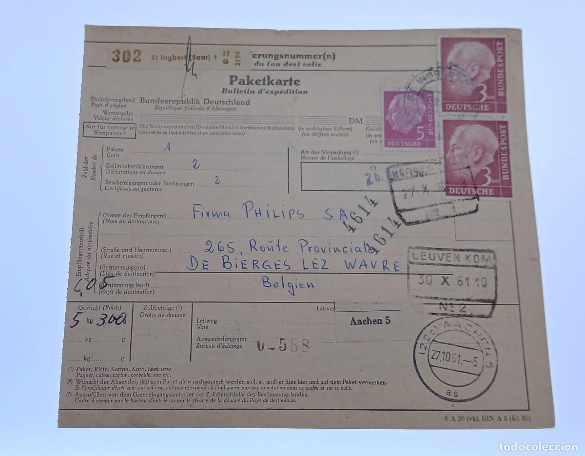 Sellos: Paketkarte alemania federal
