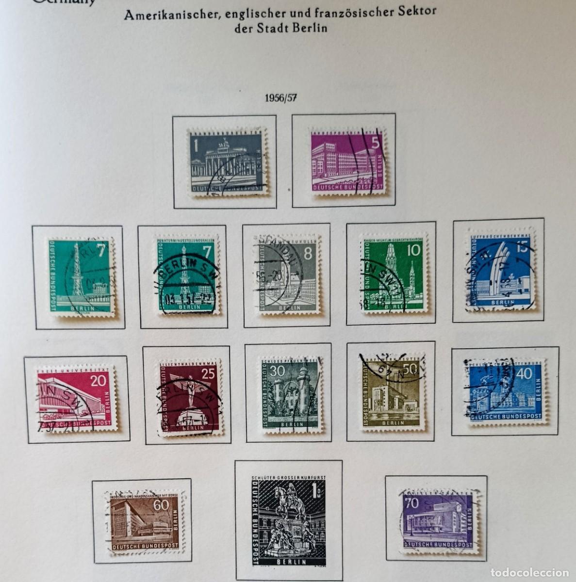 Sellos: ALEMANIA - BERL&Iacute;N - 1956/57 - LOTE DE SECTOR DE OCUPACIO&Oacute;N DE BERL&Iacute;N - MI: 553 - SELLADO