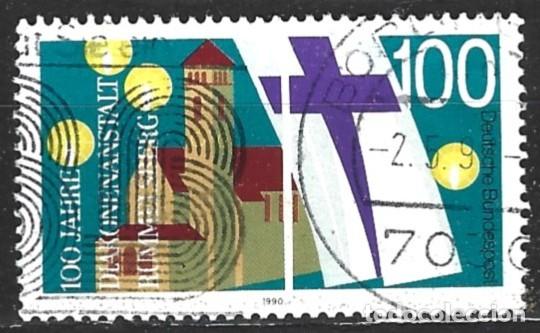 Sellos: ALEMANIA 1990 - 100 A&Ntilde;OS DE LA INSTITUCI&Oacute;N DIACONAL DE RUMMELSBUIRG EN ALEMANIA - SELLADO