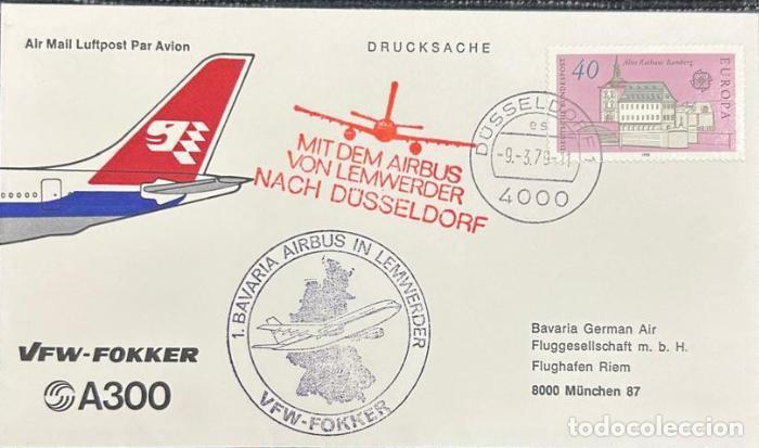 Sellos: TS.)1978, GERMANY, AIRMAIL, COMMEMORATIVE PRE-PRINTED COVER FEATURING A DRAWING OF AN &rdquo;AIRBUS A300&rdquo;