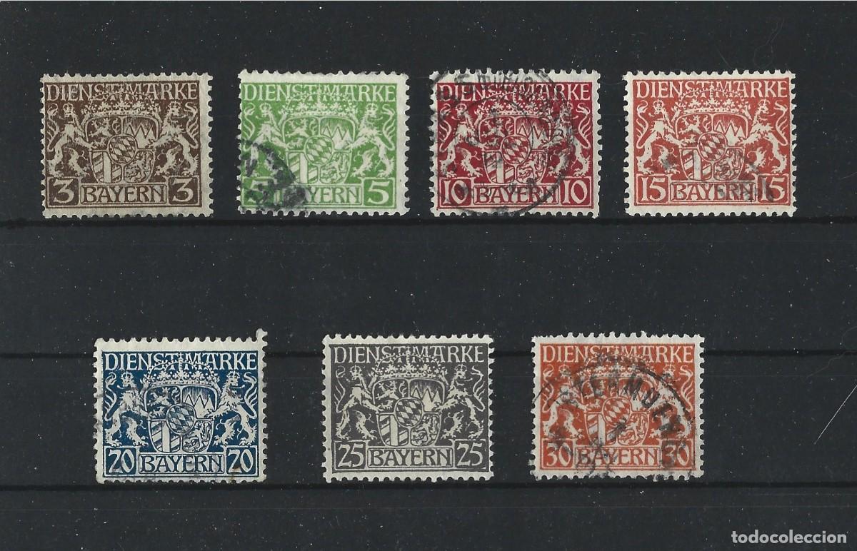 Sellos: ALEMANIA - BAVIERA - 1916-1919 - SELLOS DE SERVICIO DEL ESTADO LIBRE DE BAVIERA - SELLADOS