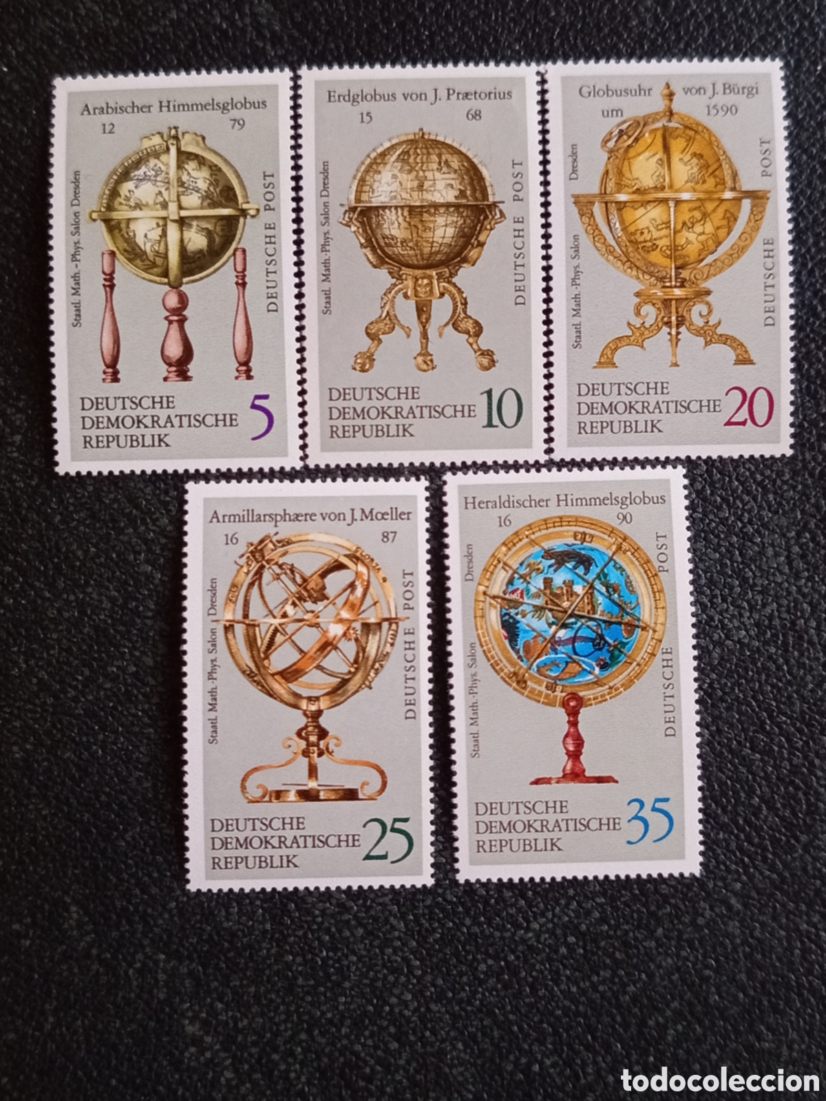 Sellos: Sellos Alemania Oriental DDR 1972 Globos Terr&aacute;queos Michel 1792-1797 Nuevo MNH