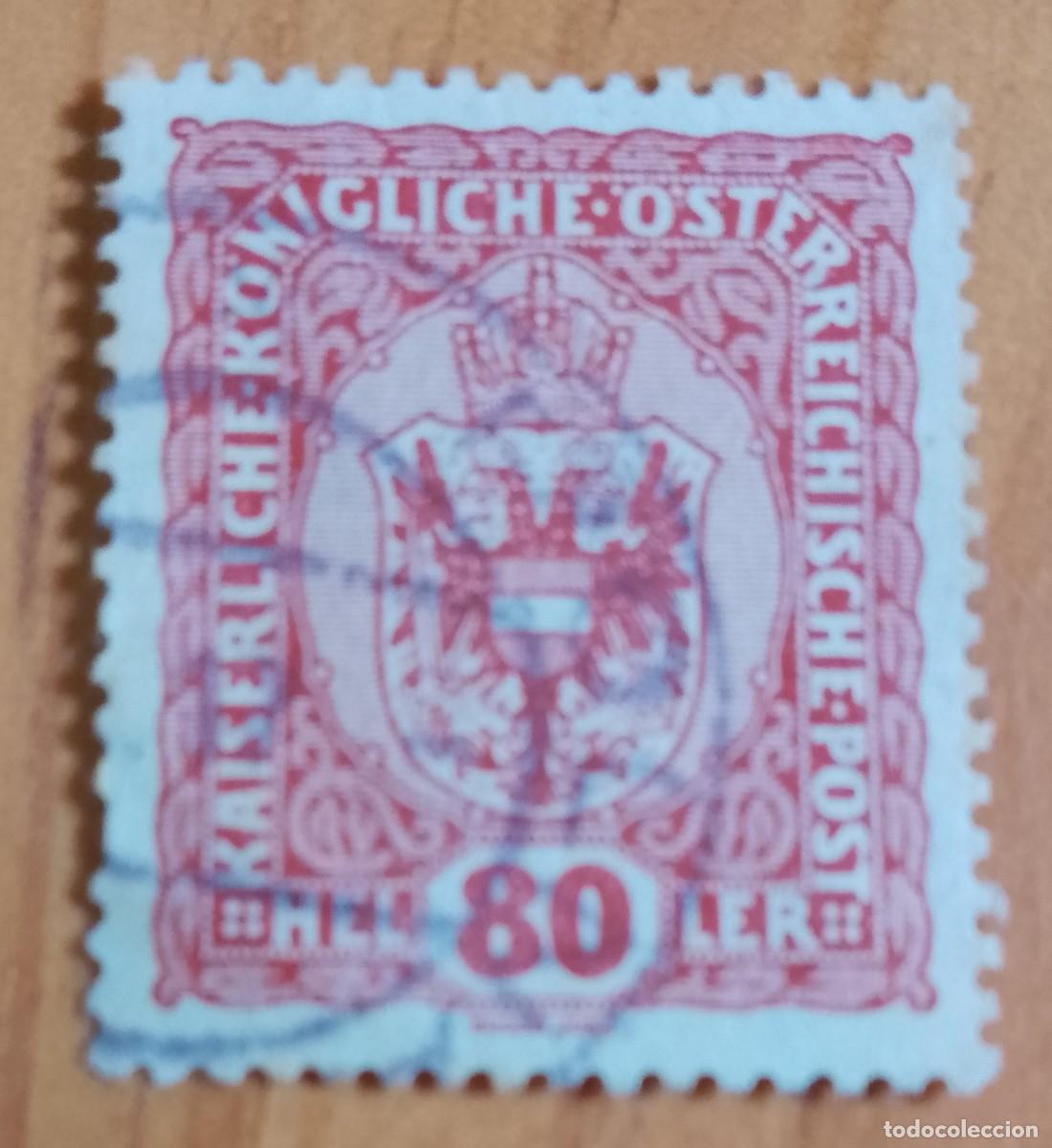 Sellos: ALEMANIA - 80 HELLER - ESCUDO, &Aacute;GUILA IMPERIAL - VER DESCRIPCI&Oacute;N.