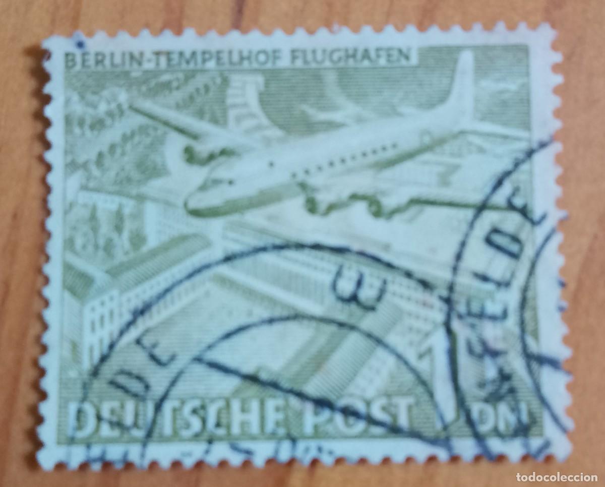 Sellos: ALEMANIA - V/F 1 DM - AEROPUERTO BERLIN-TEMPELHOF