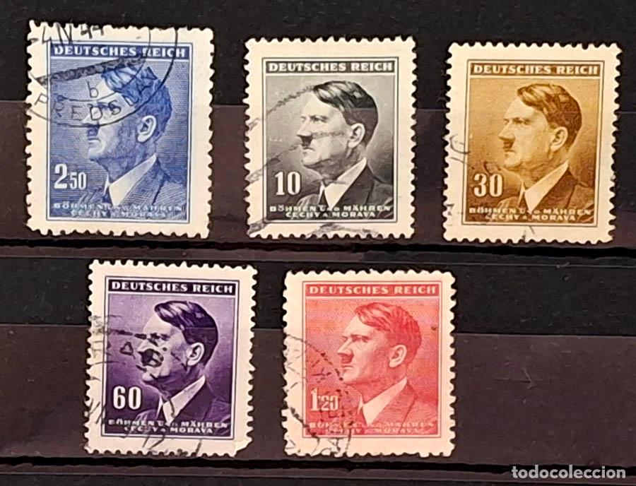 Sellos: 1942 - 5 sellos de Alemania - Deutsches Reich - Adolf Hitler