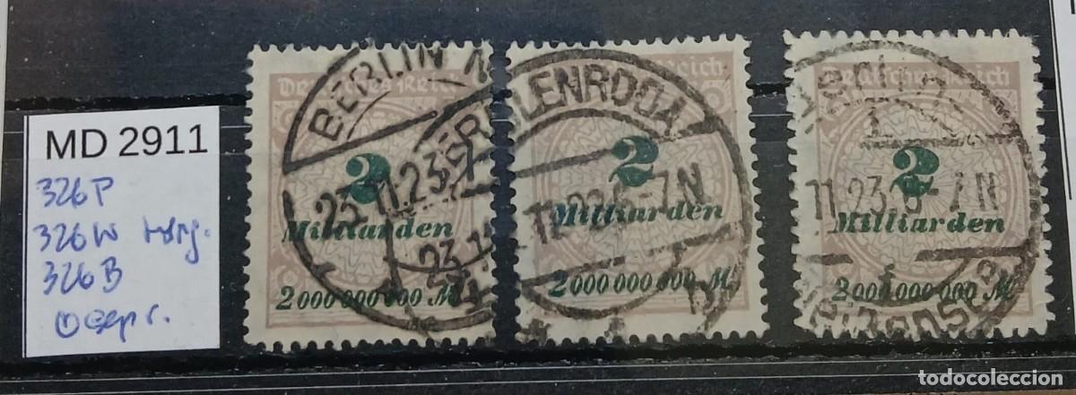 Sellos: Alemania 1923 M326 TODAS LAS OPCIONES FIRMADAS