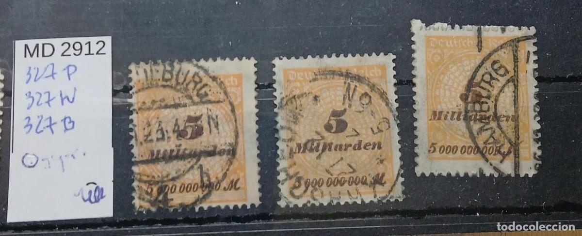 Sellos: Alemania 1923 M327 TODAS LAS OPCIONES FIRMADAS