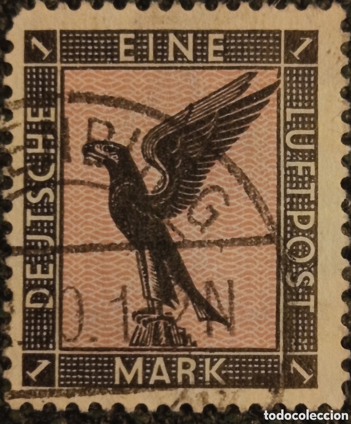 Sellos: Sello Alemania 1926 Deutsche Luftpost 1 Mark Eagle Aguila Usado - Scott C32