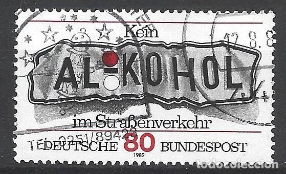 Sellos: ALEMANIA FEDERAL - 1982 - NO ALCOHOL AL VOLANTE - MI: 1145, YVERT: 977 - SELLADO
