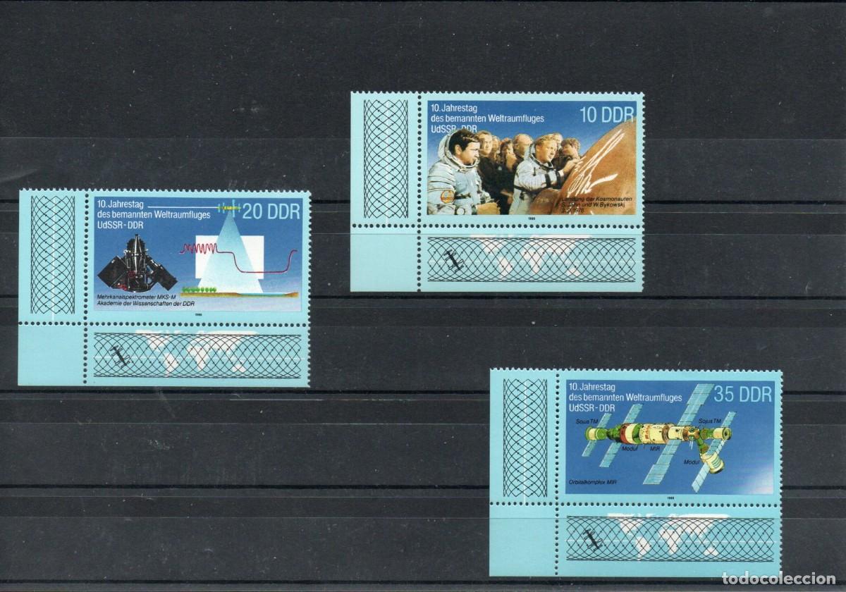 Sellos: ALEMANIA ORIENTAL. DDR. ANIVERSARIO VUELO ESPACIAL CONJUNTO CON LA URSS.