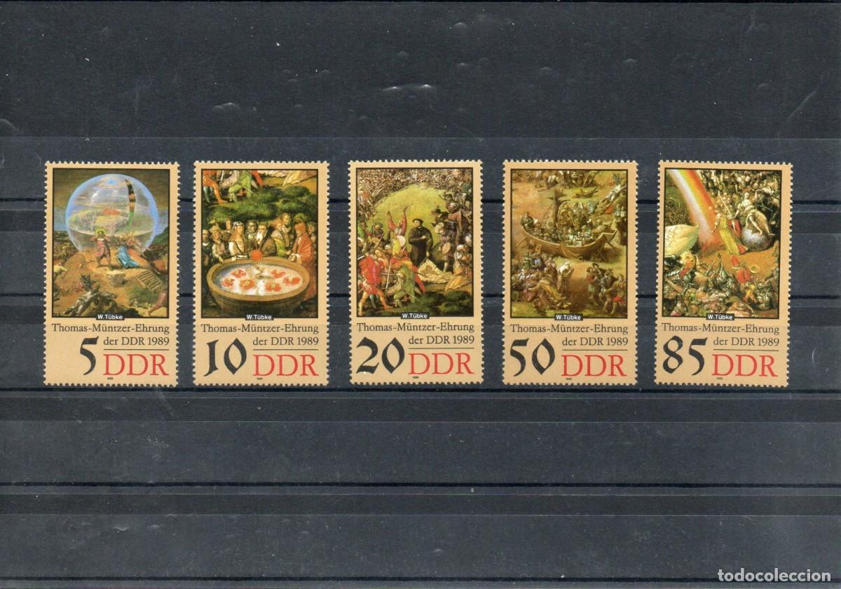 Sellos: ALEMANIA ORIENTAL. HOMENAJE AL TEOLOGO THOMAS MUNTZER.