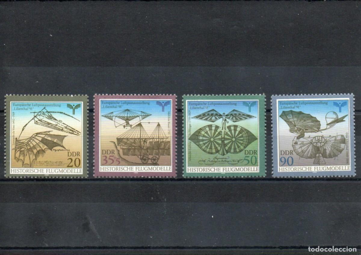 Sellos: ALEMANIA ORIENTAL. MAQUINAS VOLADORAS HISTORICAS.