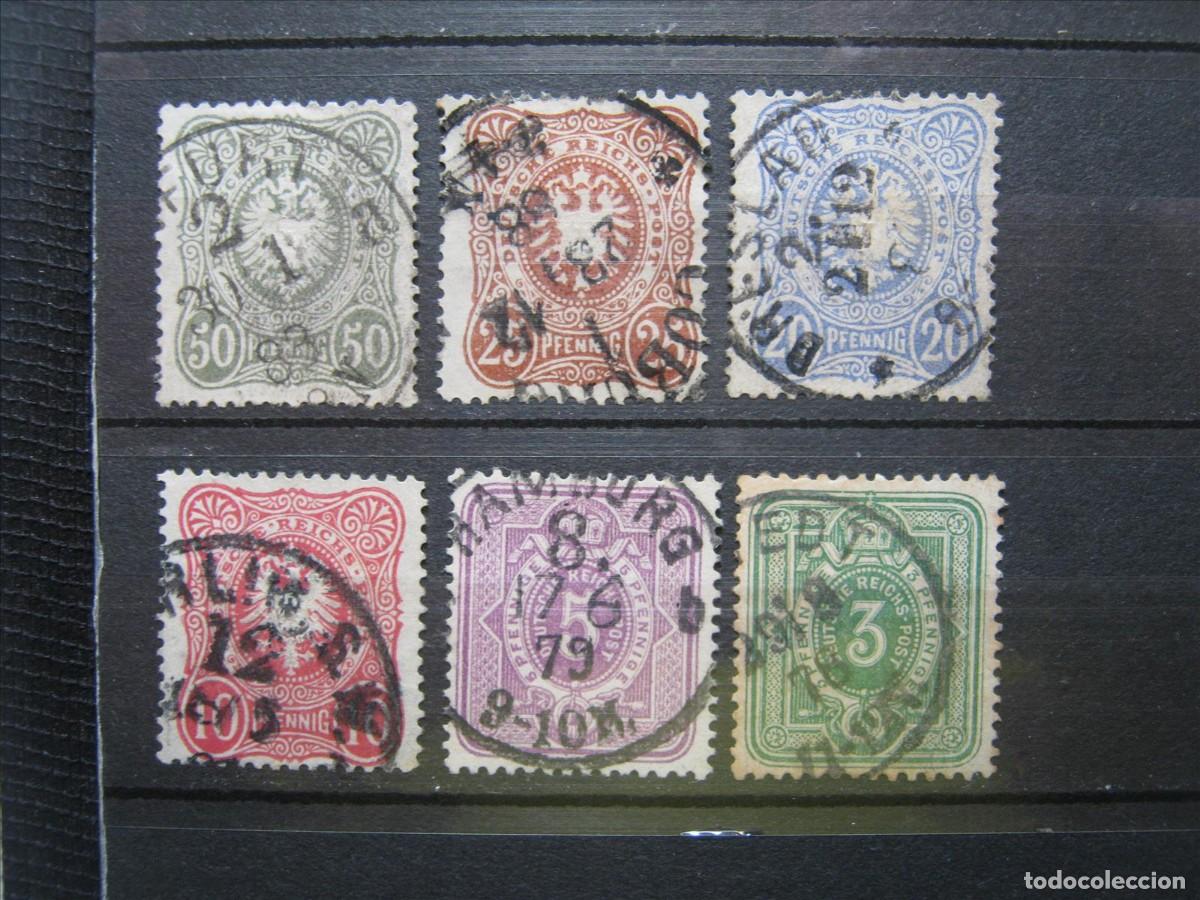 Sellos: ALEMANIA IMPERIO REICH 1879 SERIE YVERT 36/41a USADOS PERFECTOS.