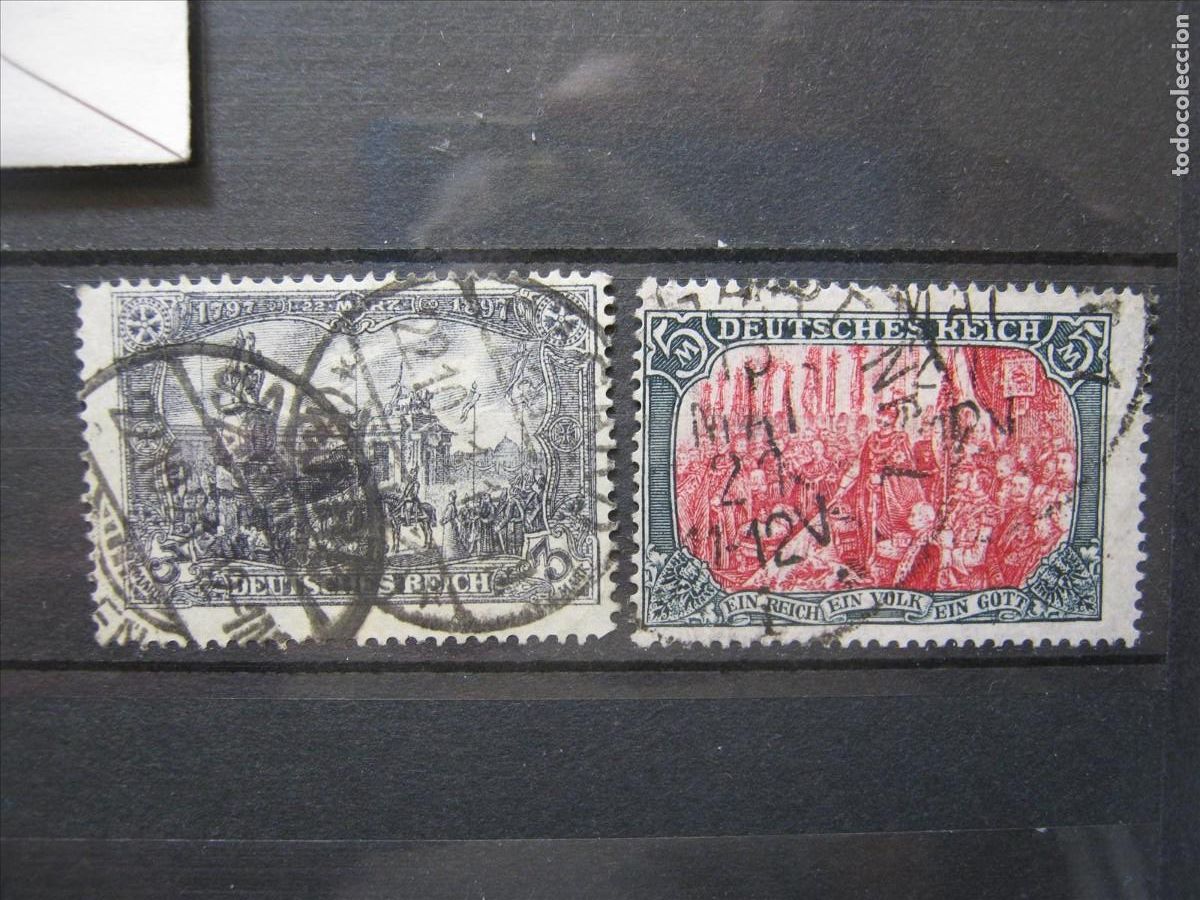 Francobolli: ALEMANIA IMPERIO REICH 1915 MICHEL 96 B II/97 B II USADOS PERFECTOS.