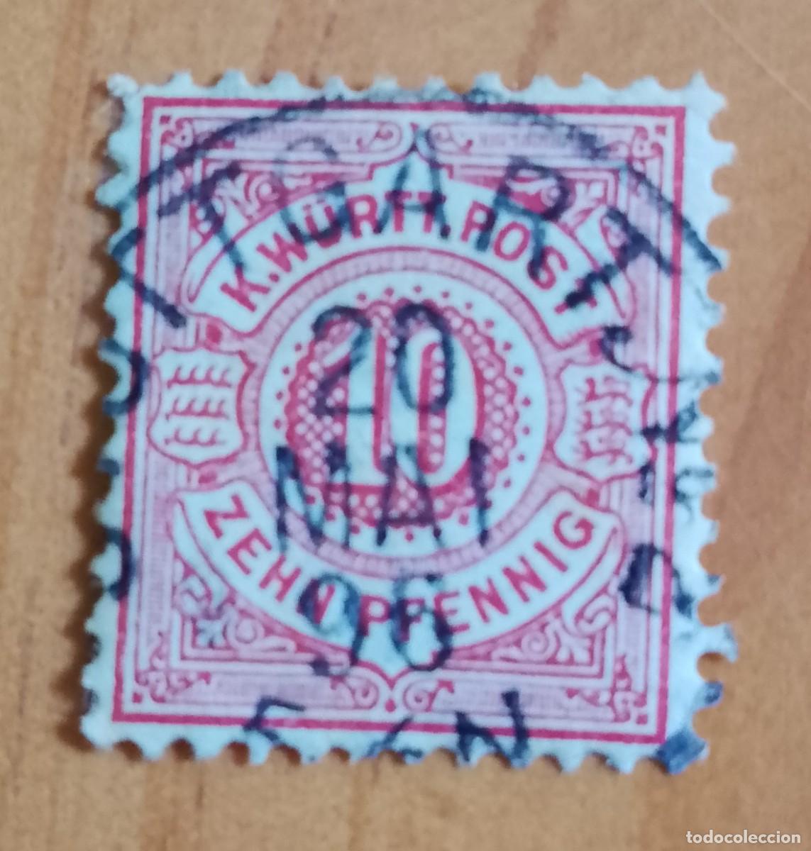 Sellos: ALEMANIA - V/F 20 ZEHN PFENNIG - SERVICIO POSTAL - VER DESCRIPCI&Oacute;N