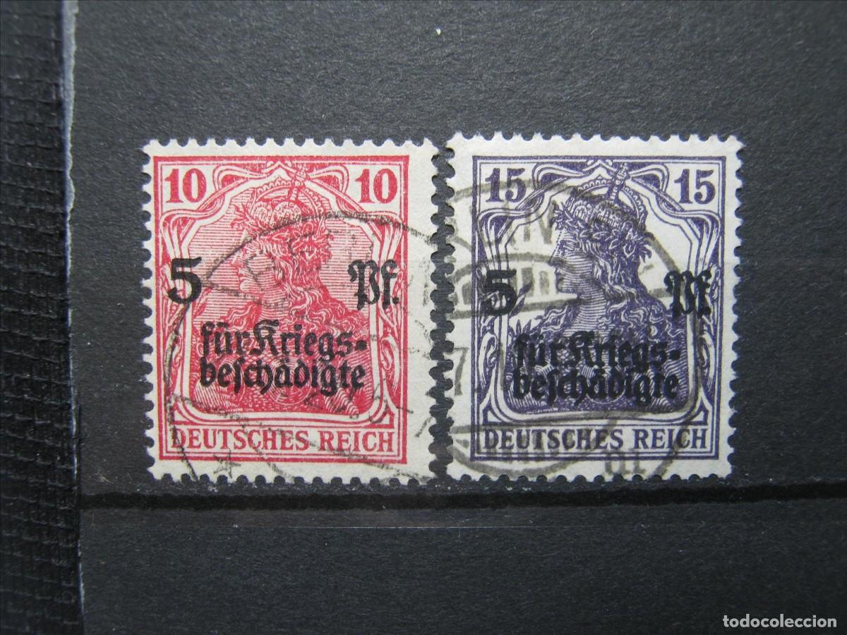 Sellos: ALEMANIA IMPERIO REICH 1919 SERIE YVERT 104/105 USADOS PERFECTOS.