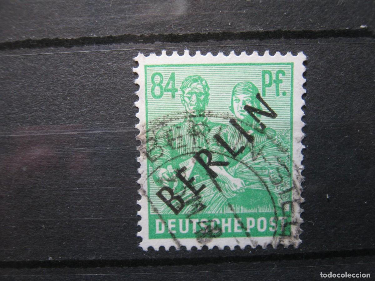 Sellos: BERL&Iacute;N 1948 YVERT 16 A USADO PUNTO CLARO.
