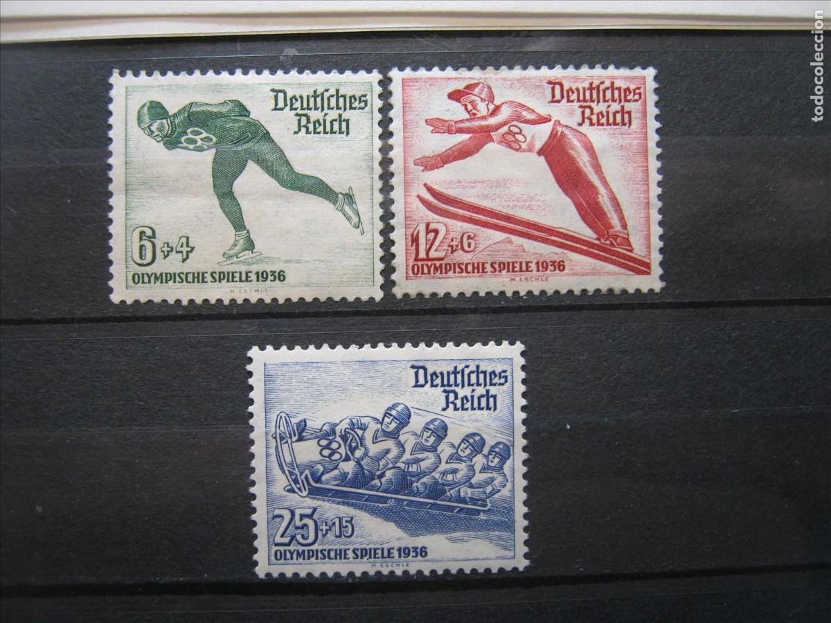 Sellos: ALEMANIA IMPERIO REICH 1935 SERIE YVERT 559/561 MH* PUNTOS CLAROS.