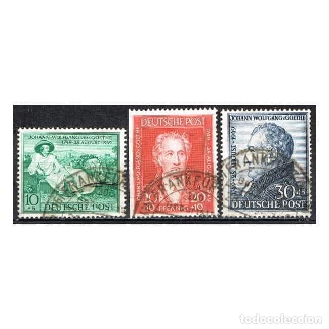 Timbres: C0525# Alemania 1949 [SLL] Serie Bicentenario del nacimiento de Goethe (U)