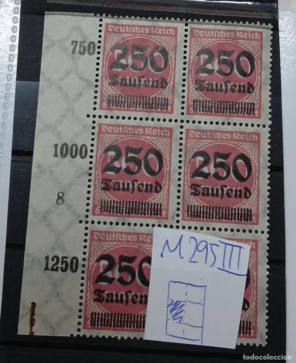 Sellos: Alemania 1923 M295 III (20 LINEAS EN VEZ DE 21)