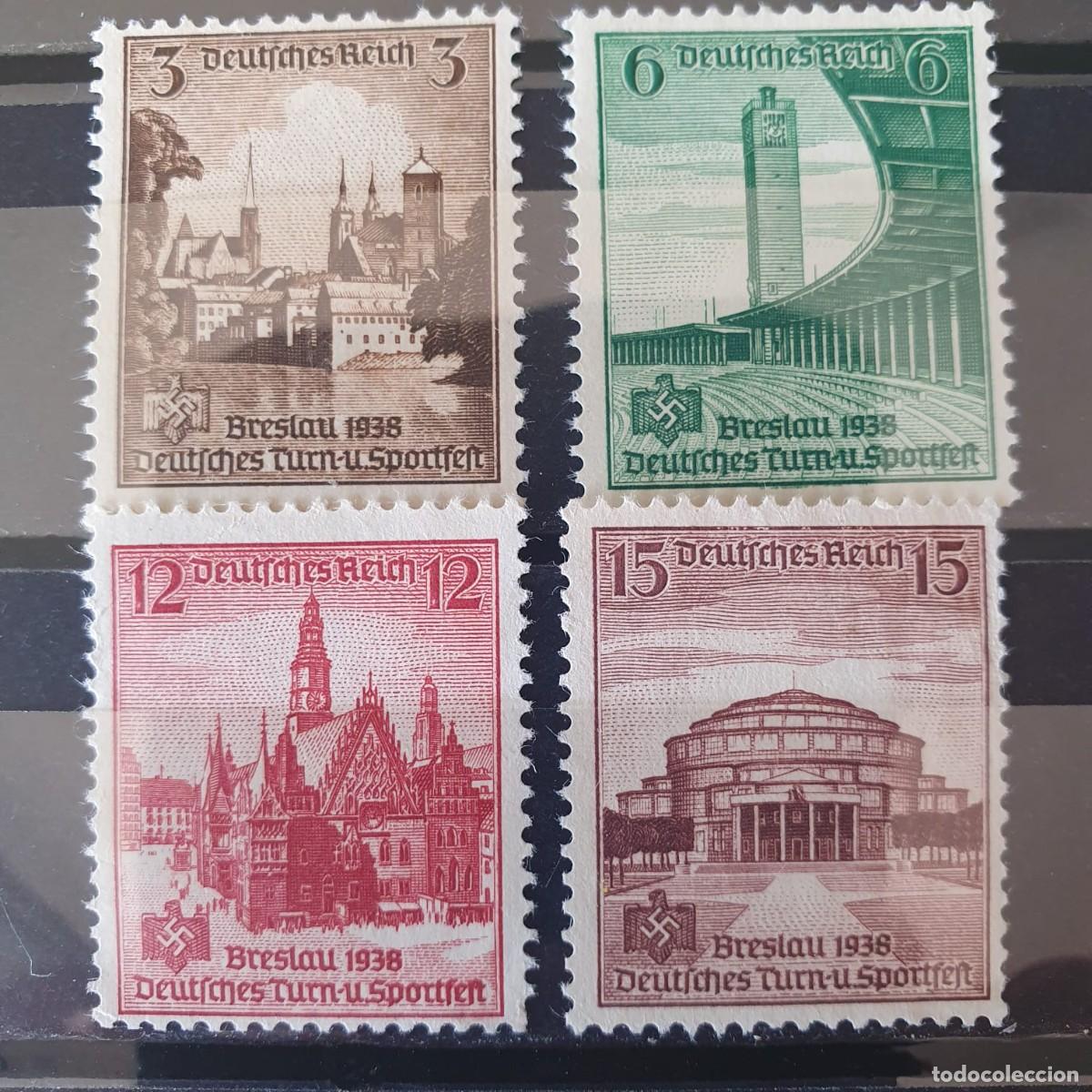 Sellos: ALEMANIA IMPERIO REICH 1938 SERIE COMPLETA YVERT 608 A 611 **