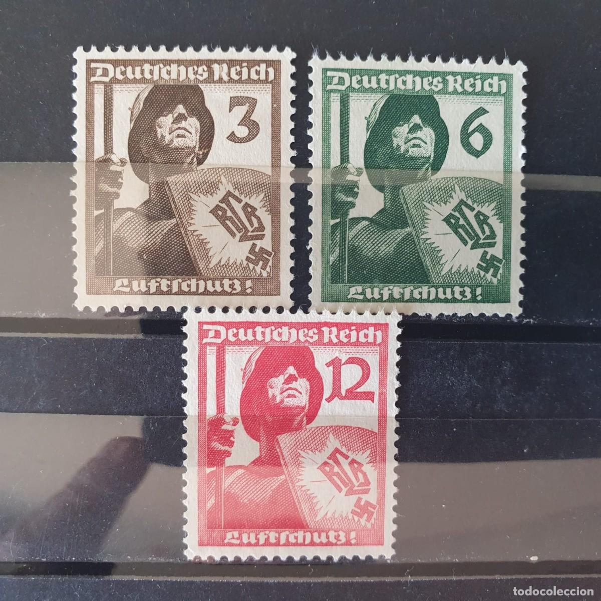 Sellos: ALEMANIA IMPERIO REICH 1937 SERIE YVERT 591 A 593 **