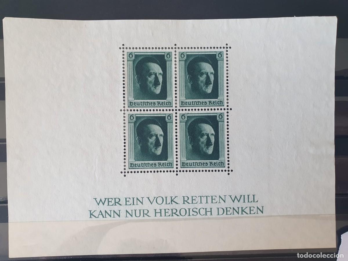 Sellos: ALEMANIA IMPERIO REICH 1937 HOJA BLOQUE YVERT HB 8 ** HITLER