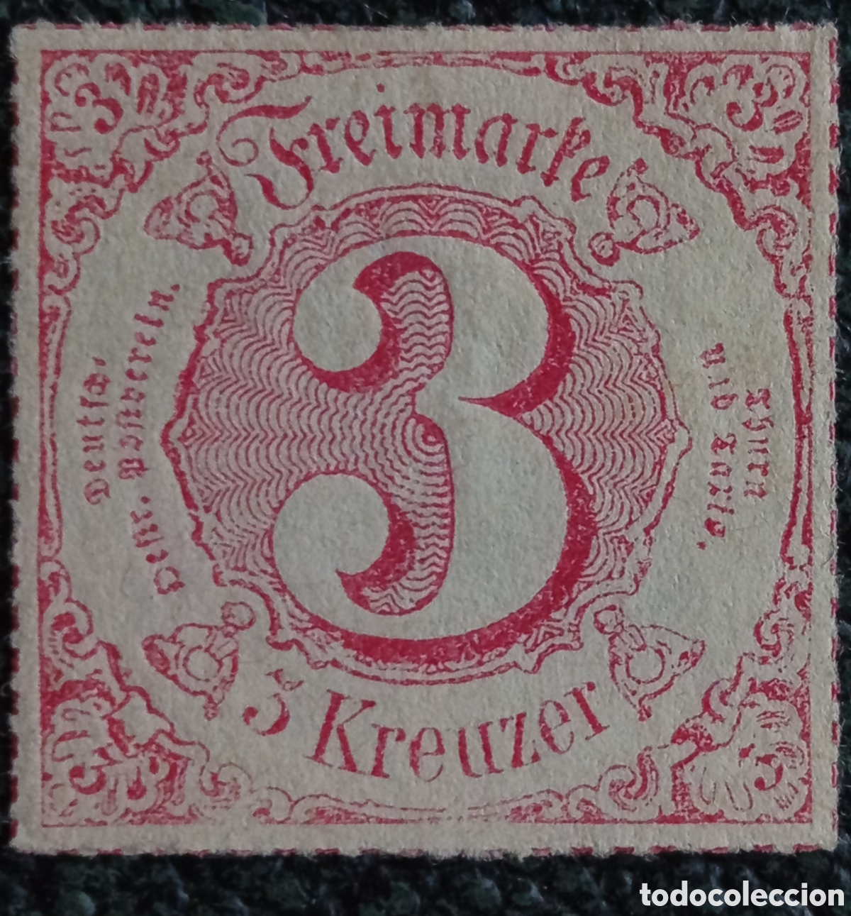 Sellos: Sello Altdeutschland Thurn und Taxis 1862 3 Kreuzer Rojo Michel 31 / 52 MH