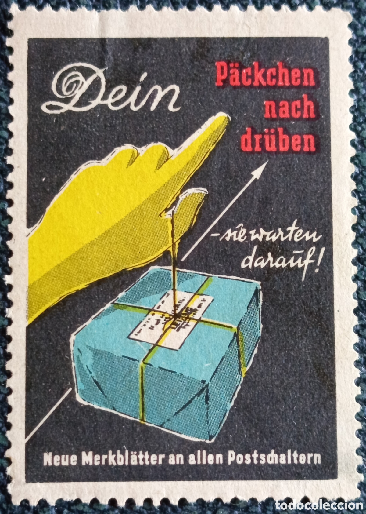 Sellos: Vi&ntilde;eta Alemania 1954 Dein P&auml;ckchen nach dr&uuml;ben Cuidado RDA / RFA Ayuda MH