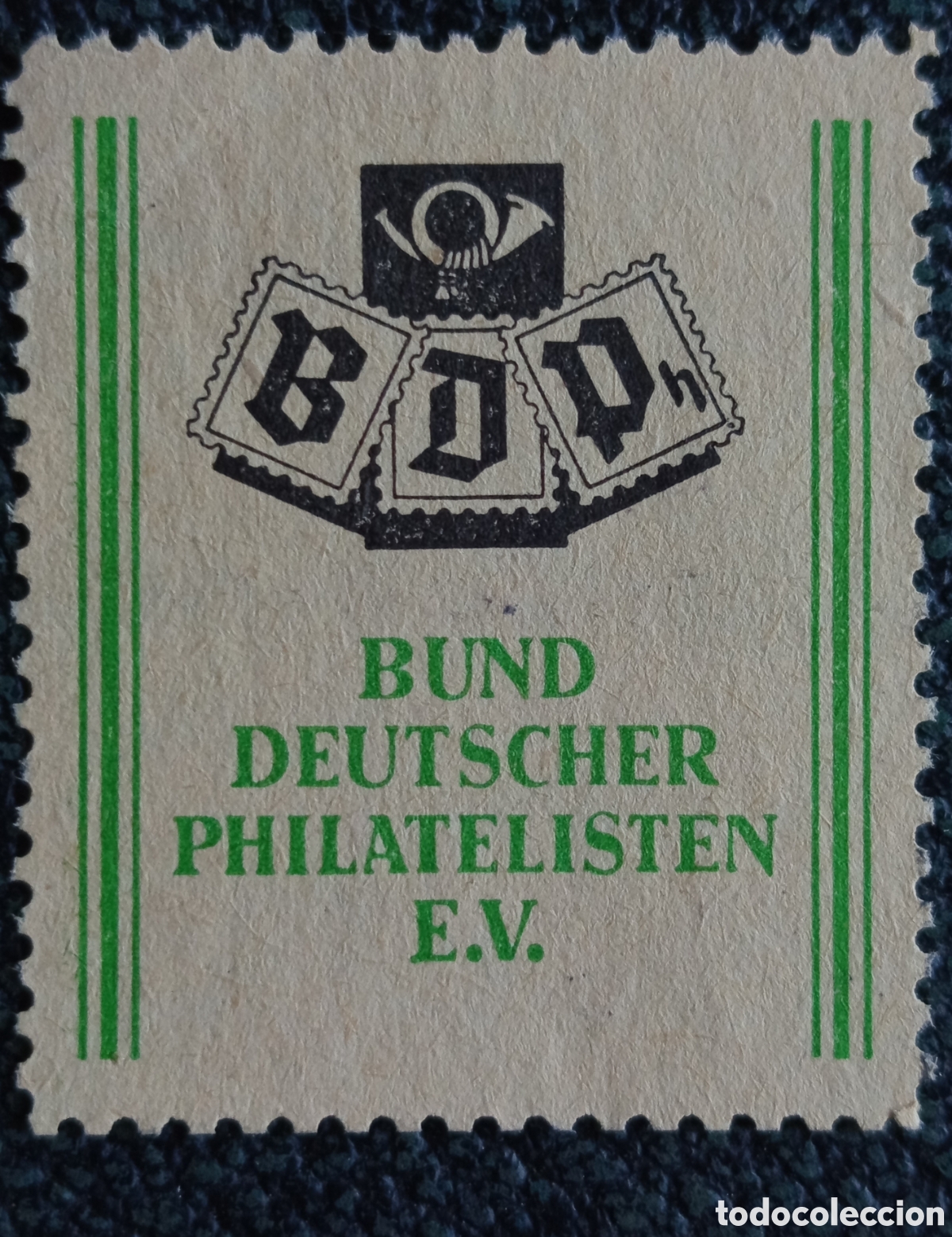 Sellos: Vi&ntilde;eta Alemania BDPh Bund Deutscher Philatelisten 1950 - Sello Propaganda