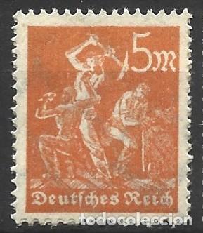 Sellos: ALEMANIA - IMPERIO - 5 MARCOS - TRABAJADOR - MNH