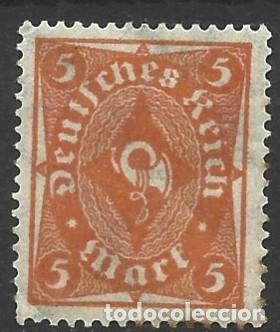 Sellos: ALEMANIA REICH - REP&Uacute;BLICA DE WEIMAR - 1922 - INFLACI&Oacute;N - 5 MARCOS - MNH