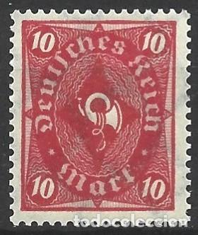 Sellos: ALEMANIA REICH - REP&Uacute;BLICA DE WEIMAR - 1922 - INFLACI&Oacute;N - 10 MARCOS - MNH